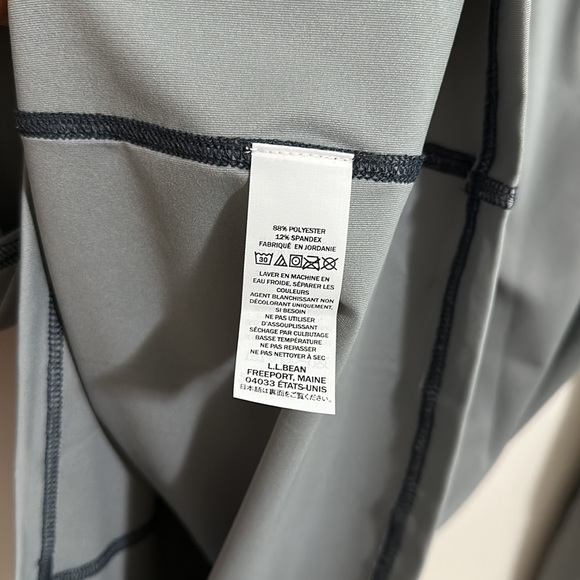 NWT LL Bean Gray Swift River Cooling Long Sleeve Rash Guard 50 UPF Mens Small - Picture 6 of 6